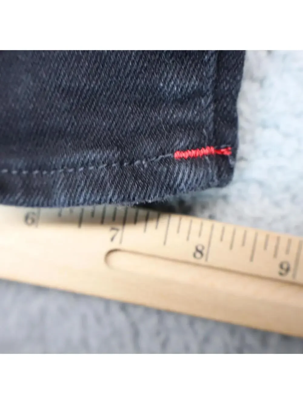 True Religion Jeans Ricky Relaxed Straight 36x32 Red Stiches